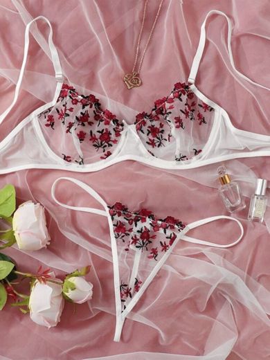 Lingerie Shein Floral sexy