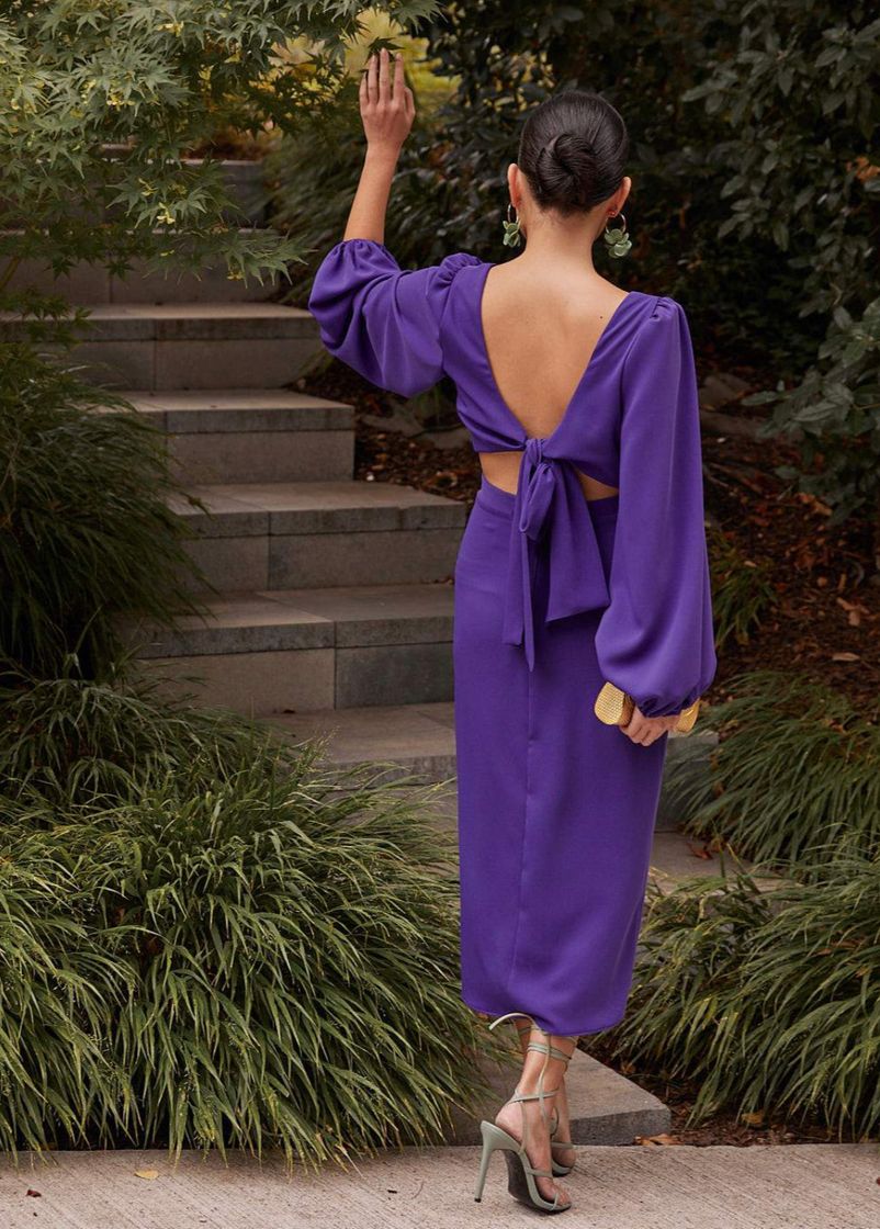 Moda vestido morado 