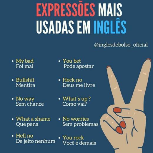 Expressões mais usadas no inglês 