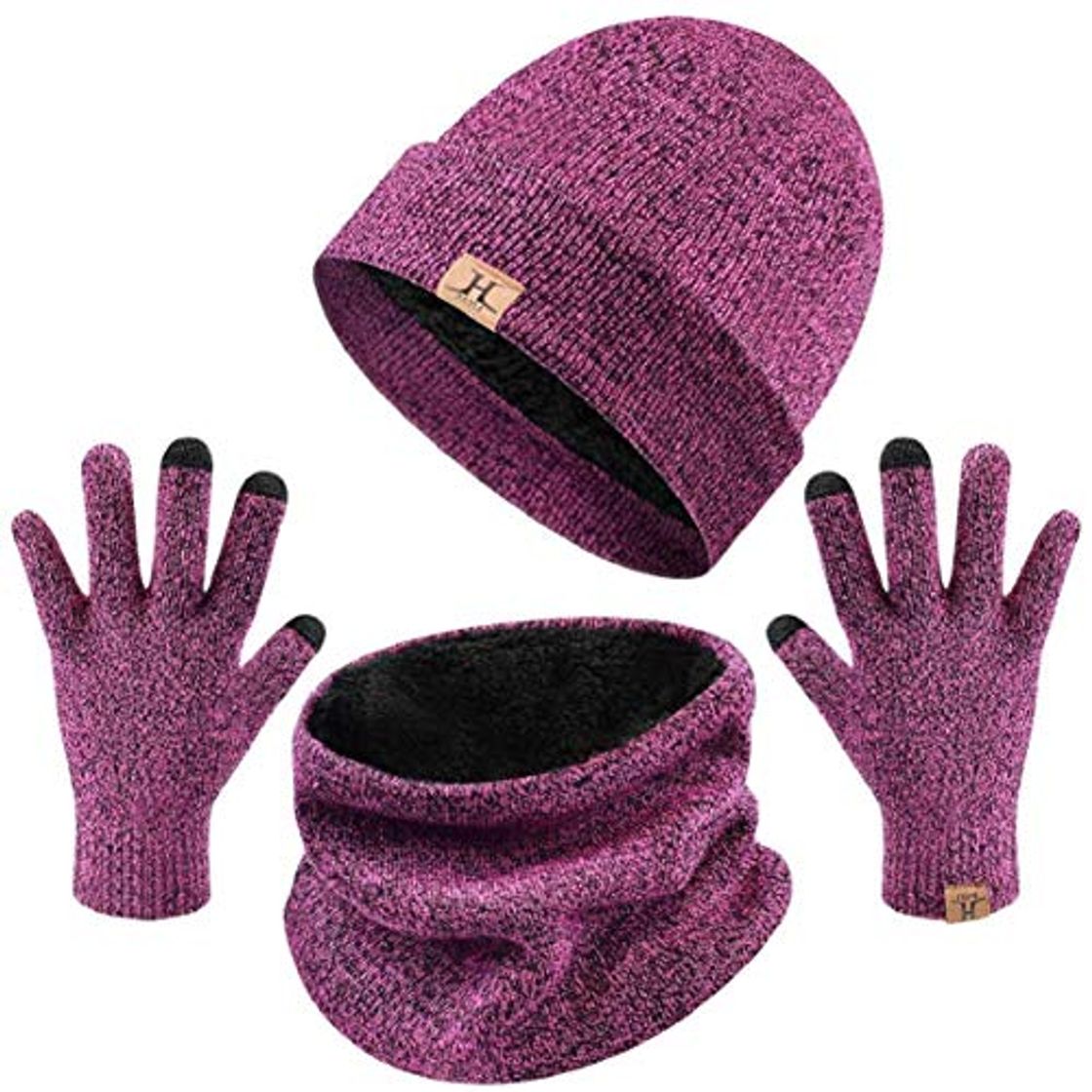 Product heekpek Bufanda Gorro Guantes para Hombre Invierno Regalos para Hombre Mujer Unisexo