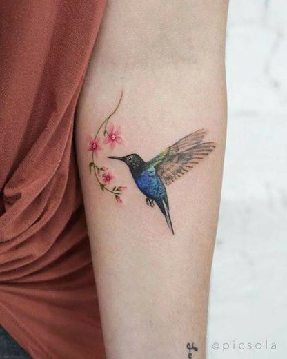 Tatuagem de beija-flor