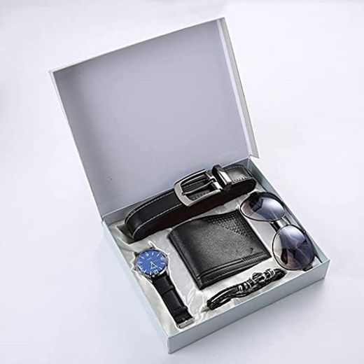 Sgxiyue para el Marido Masculino cumpleaños para su Novio papá cinturón Billetera Reloj Gafas de Sol
