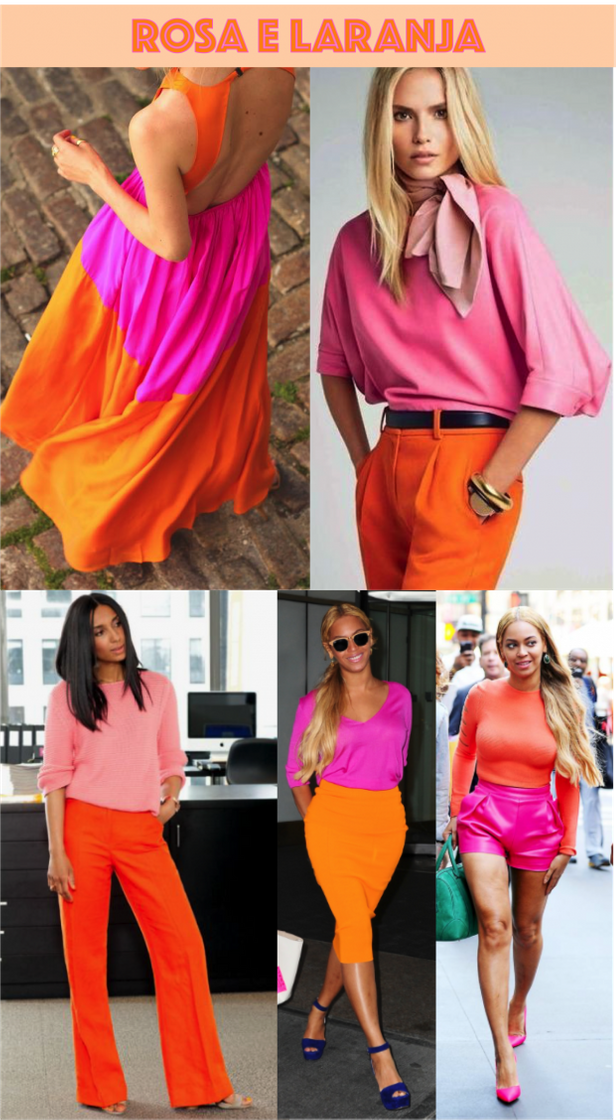 Moda Laranja e Rosa 