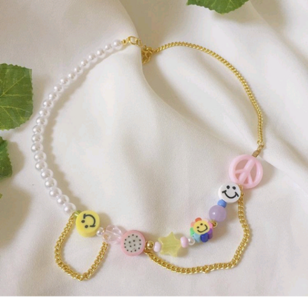 Moda Choker Corrente🌈✨🌸