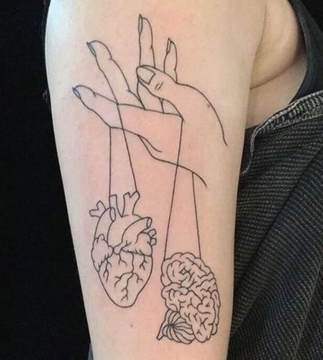 Tattoo brain vs heart 
