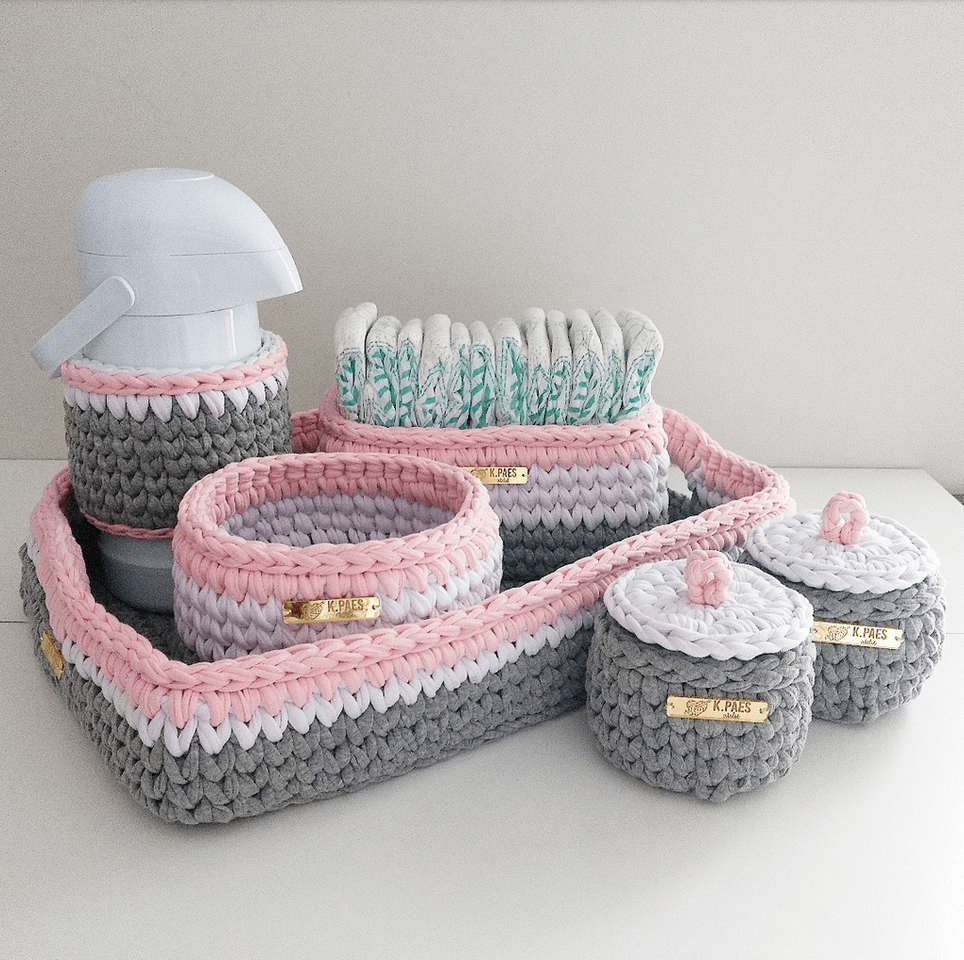 Social Kit higiene bebe fio de fio de malha