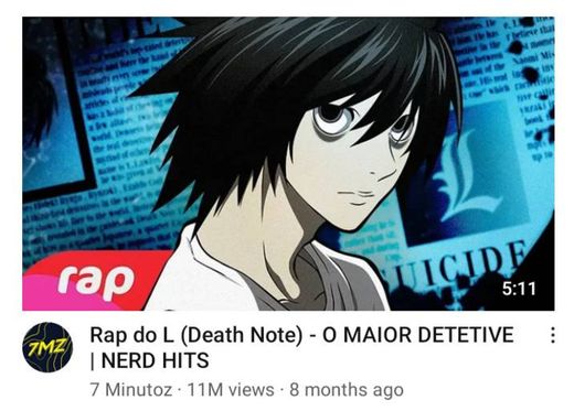 Rap do L (Death Note) - O MAIOR DETETIVE | NERD HITS - YouTube