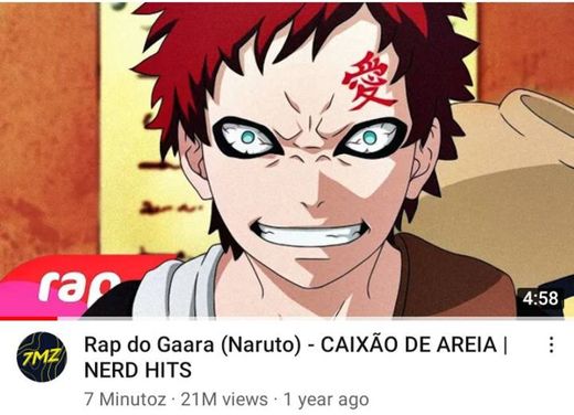 Rap do Gaara (Naruto) - CAIXÃO DE AREIA | NERD HITS - YouTube