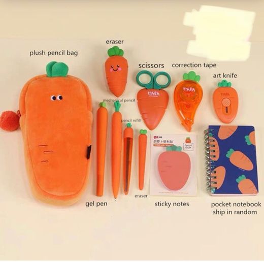 Kawaii Carrot Series Stationery Set