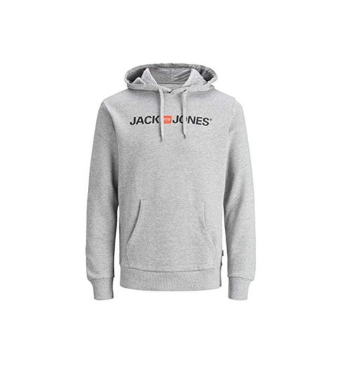 JACK & JONES Jjecorp Logo Sweat Hood Noos Capucha, Gris