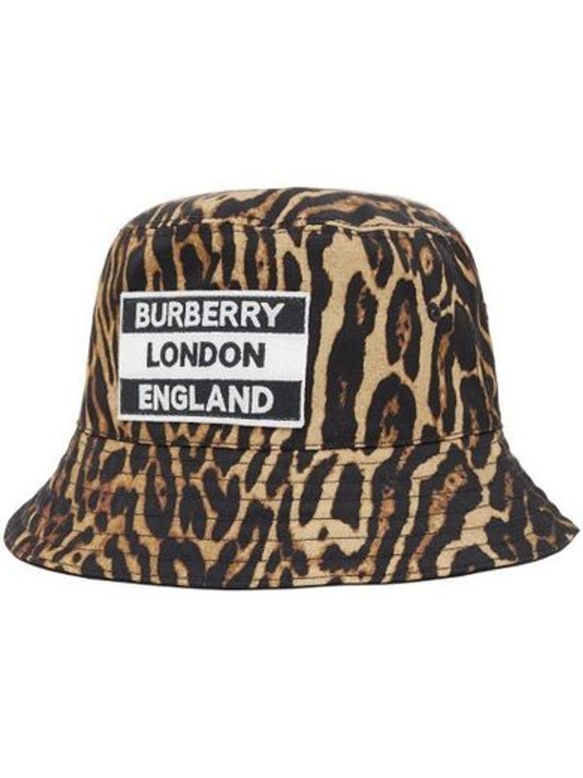 Moda BurberryChapéu dupla face com estampa de leopardo

