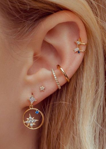 north star sapphire ear cuff