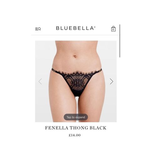 Fenella Thong Black – Bluebella