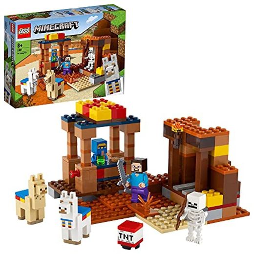 LEGO 21167 Minecraft El Puesto Comercial, Set de Construcción con Figuras de