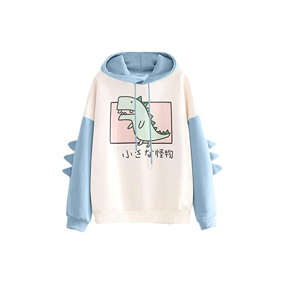 Fashion Snakell Sudaderas con Capucha para Mujer de Dinosaurio Casual Estampado de Manga Larga Empalme Tops para Adolescentes Chicas Tumblr