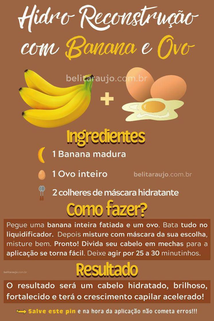 Moda Hidro Reconstrução com Banana e Ovo