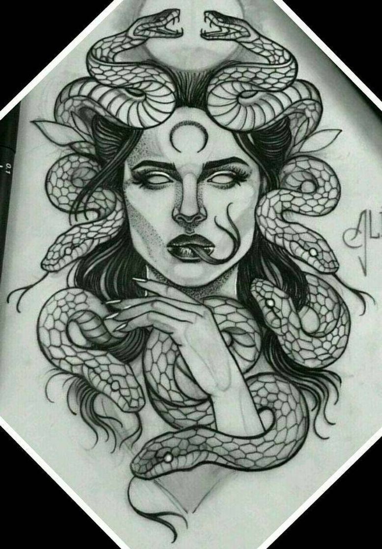 Fashion Tattoo medusa