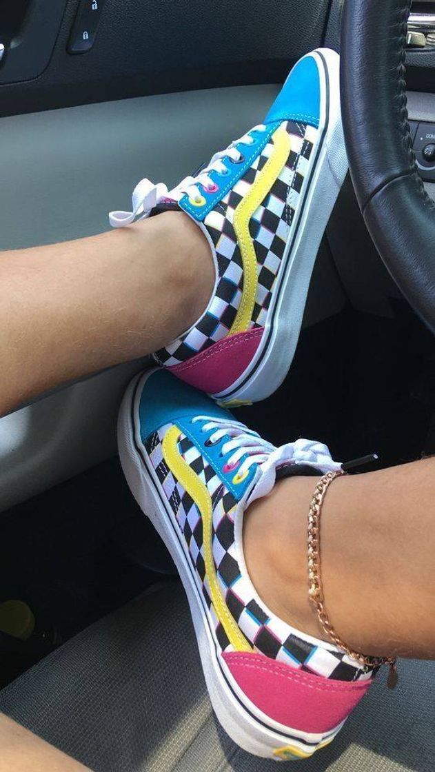 Moda Vans colorido🖤💙💛❤️