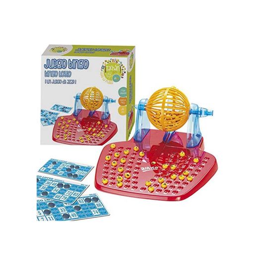 Tachan- Juego Bingo Lotto, Color Rojo/Amarillo/Azul