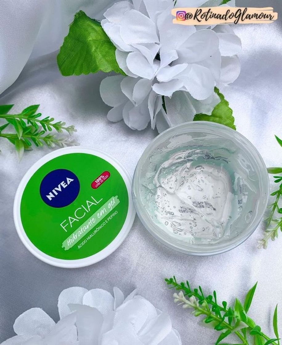 Moda Nivea Hidratante em Gel com Ácido Hialurônico e Pepino.

