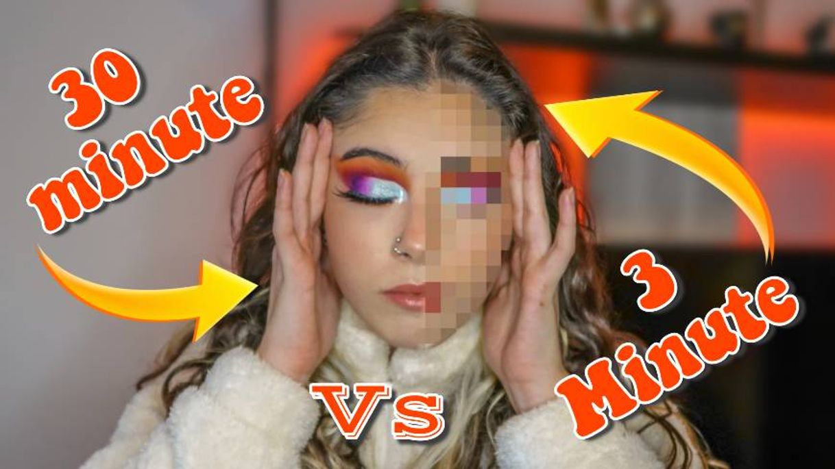 Fashion 30 MINUTE VS 3 MINUTE MAKEUP CHALLENGE 