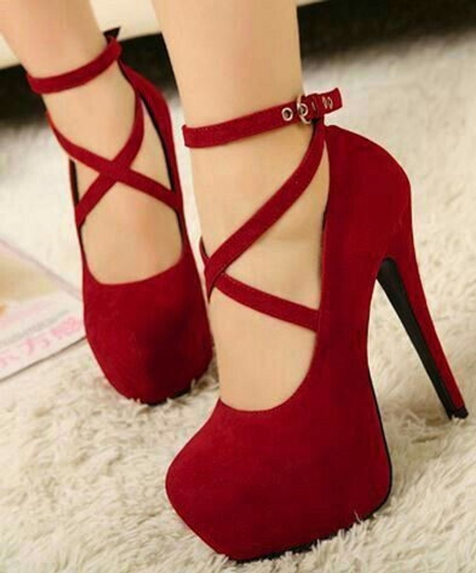 Social DREAM PAIRS Karrie Sandalias de Tacón Alto Aguja Ante para Mujer Rojo
