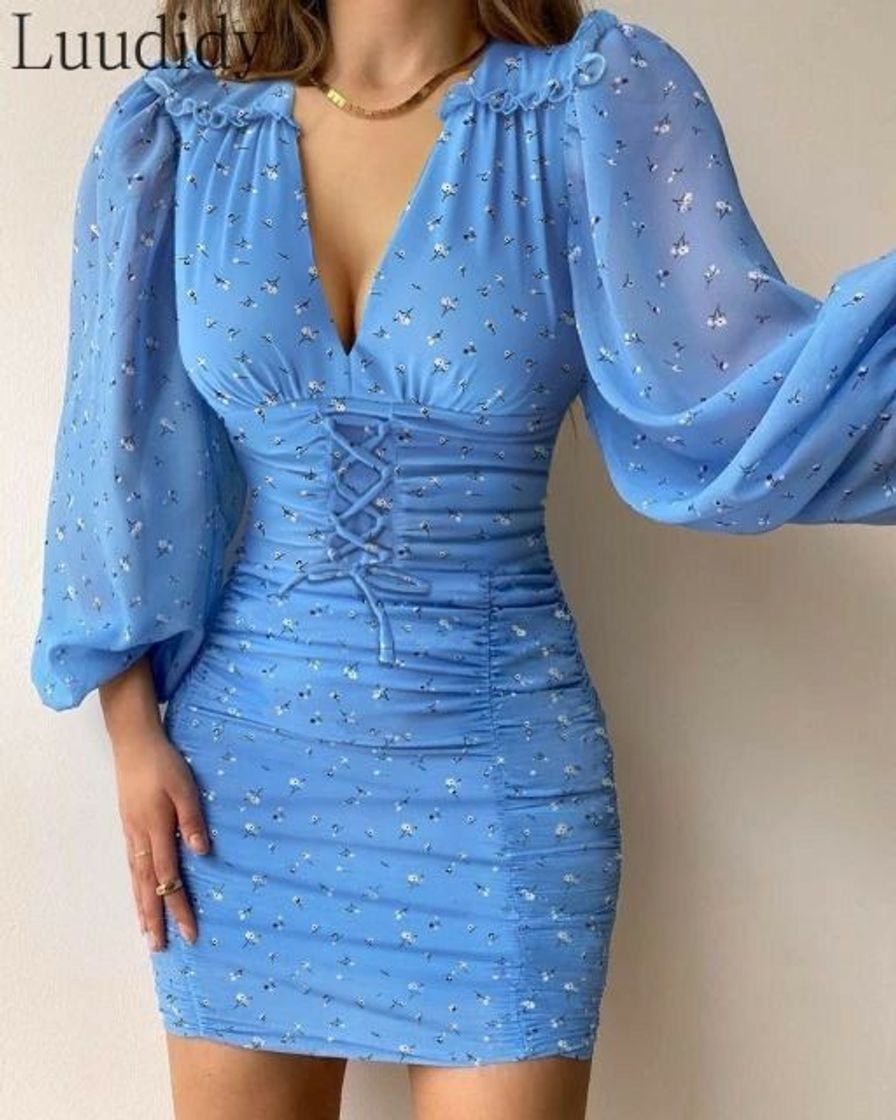 Social ZAFUL Vestido para mujer con volantes ahumados