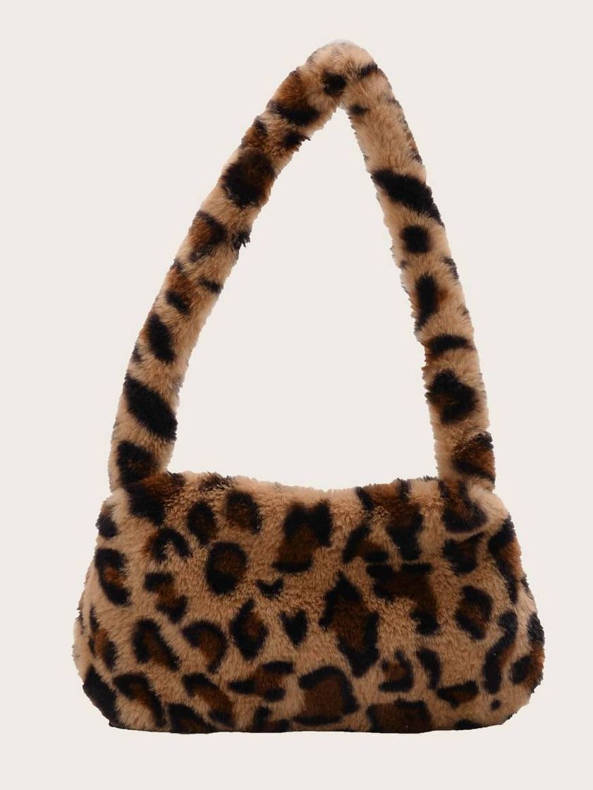 Moda Bolsa de ombro com estampa de leopardo 