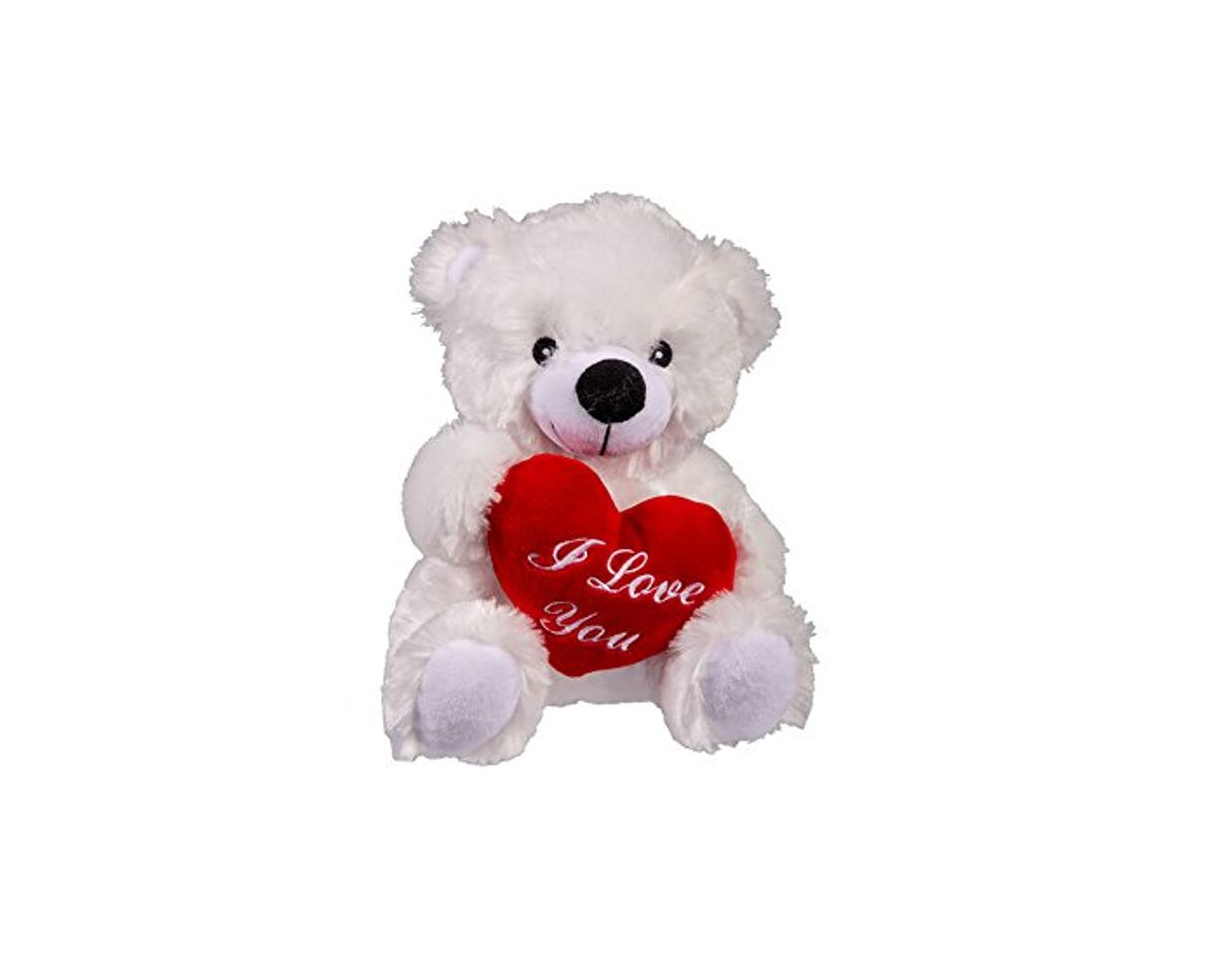 Social OOTB- Oso de Peluche con corazón Rojo, I Love You, Multicolor, Aprox.