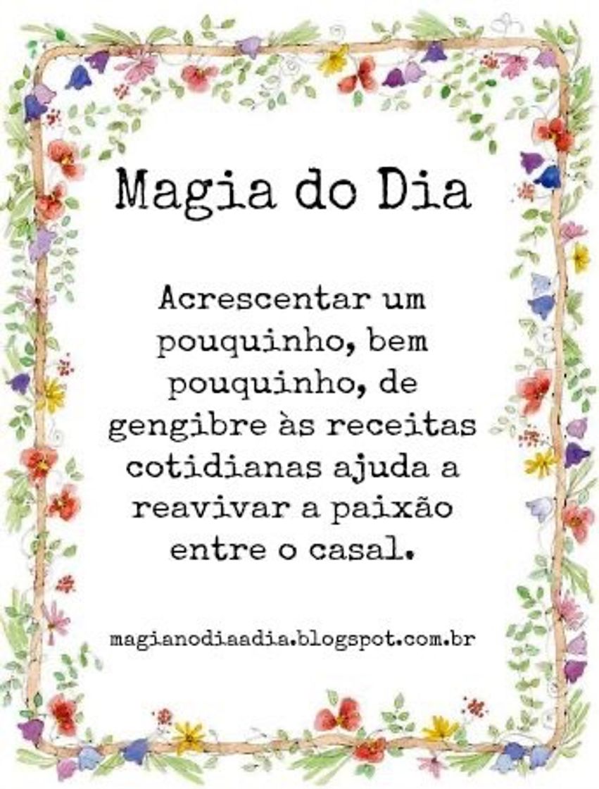 Moda Magia com gengibre 