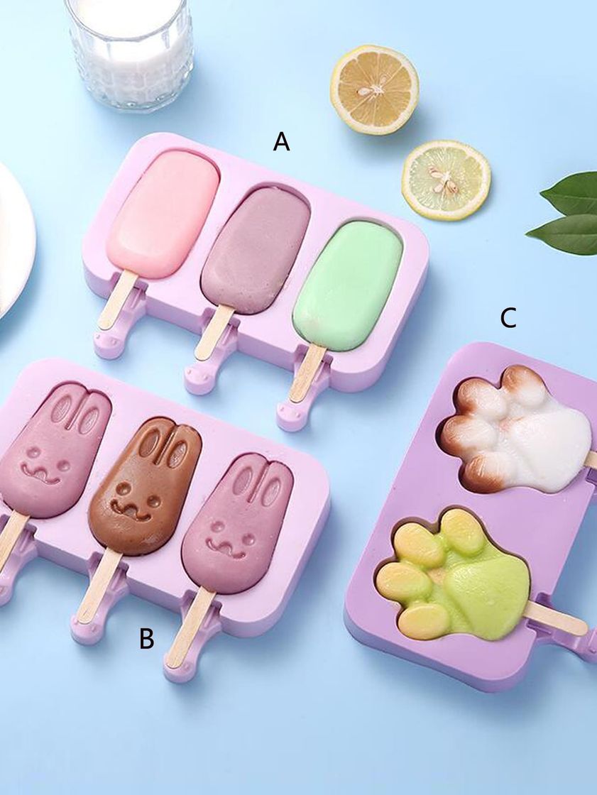 Moda 1 pc Ice Cream Mold & 50pcs Vara de picolé
