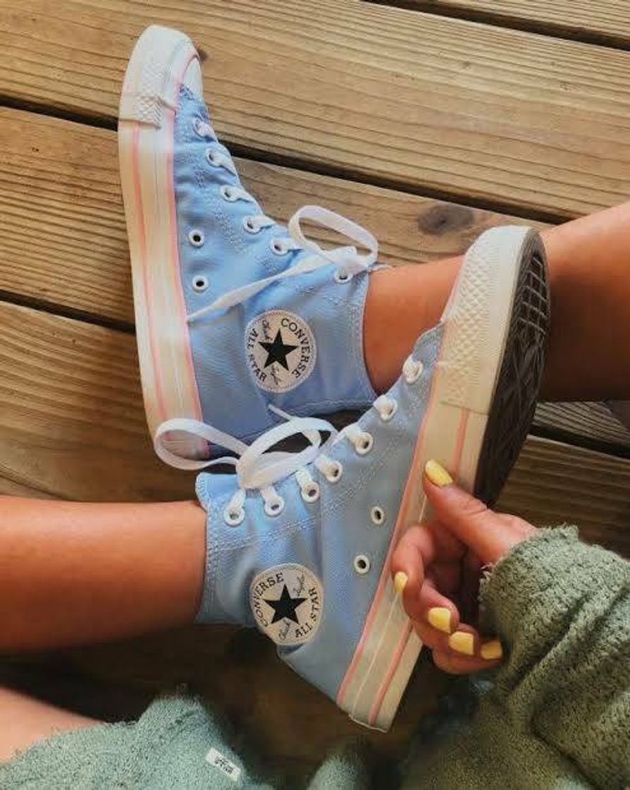 Moda All star azul pastel