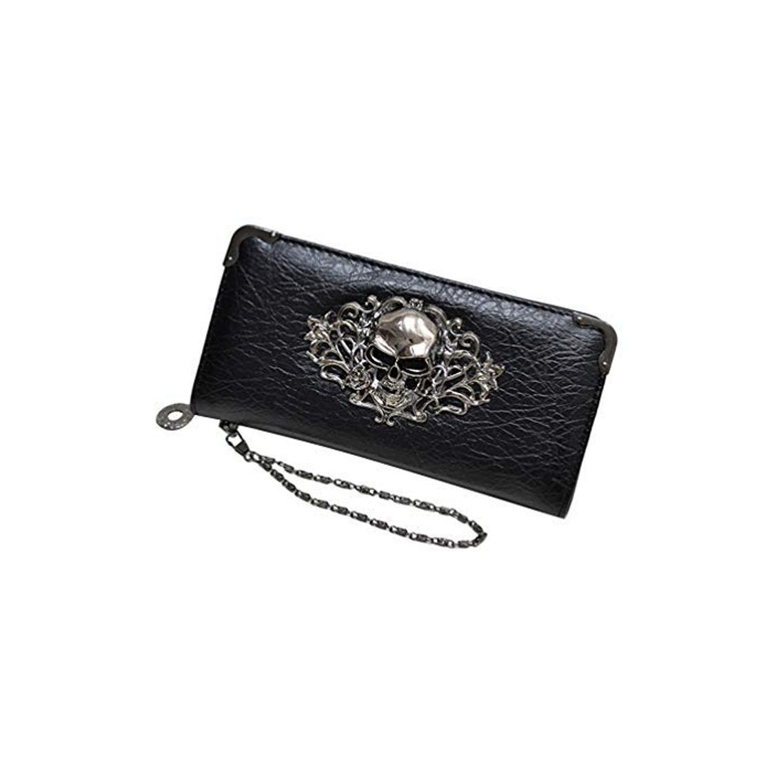 Fashion FENICAL Monedero de las mujeres largo Retro Punk Dice Wallet cráneo bolso