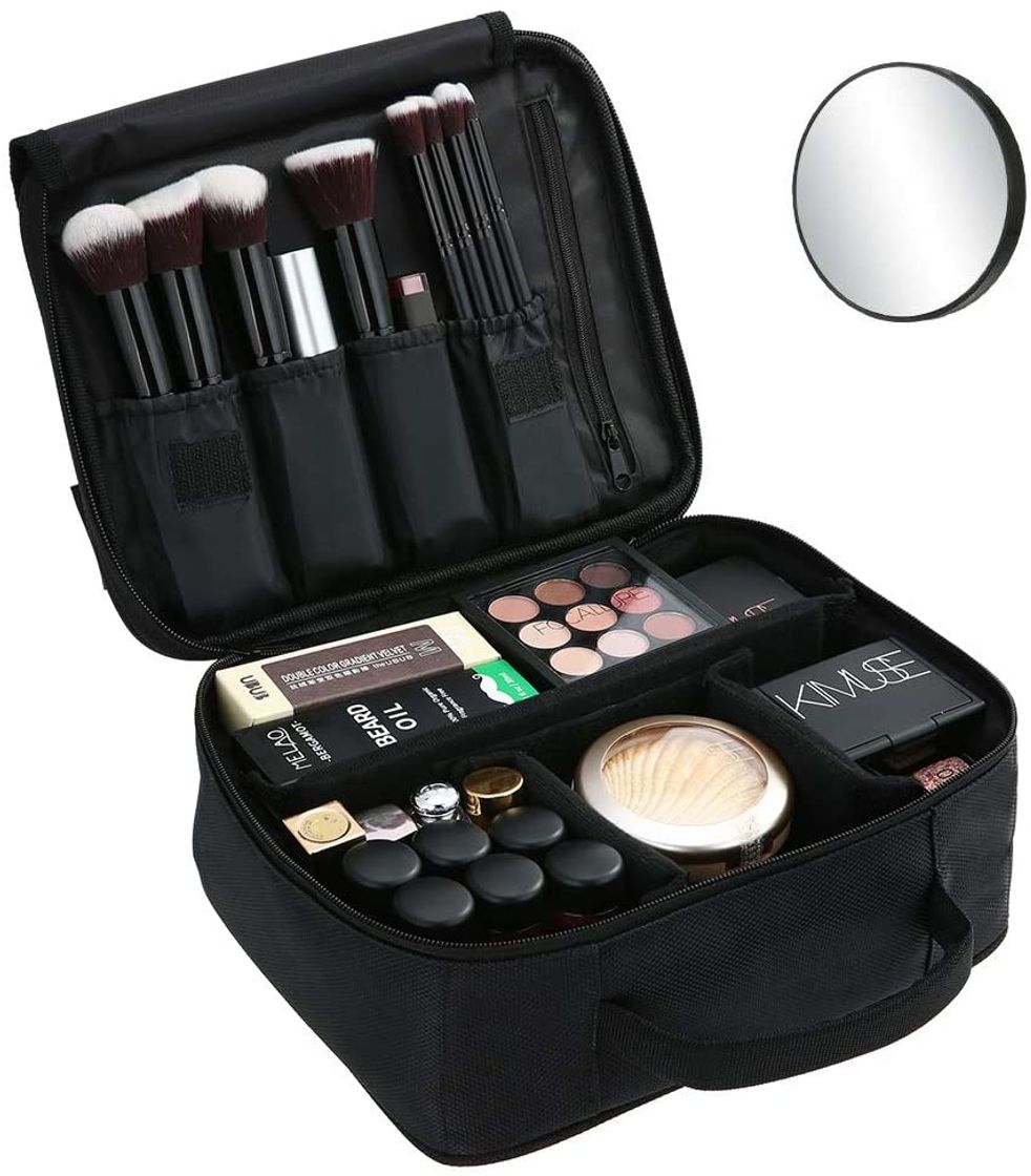 Bolsa de Maquillaje Ligera PortátilBolsa de Almacenamiento de Maquillaje con Asa Acolchada