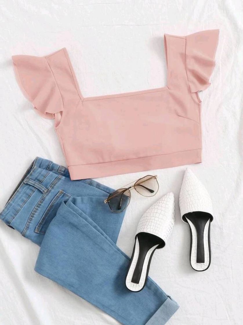 Fashion Top Cropped Pastel Boho 