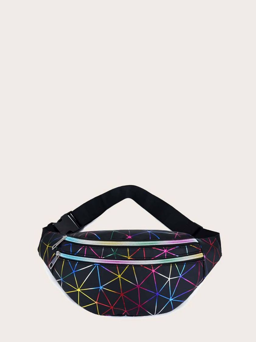 Social Riñonera con patrón geometrico