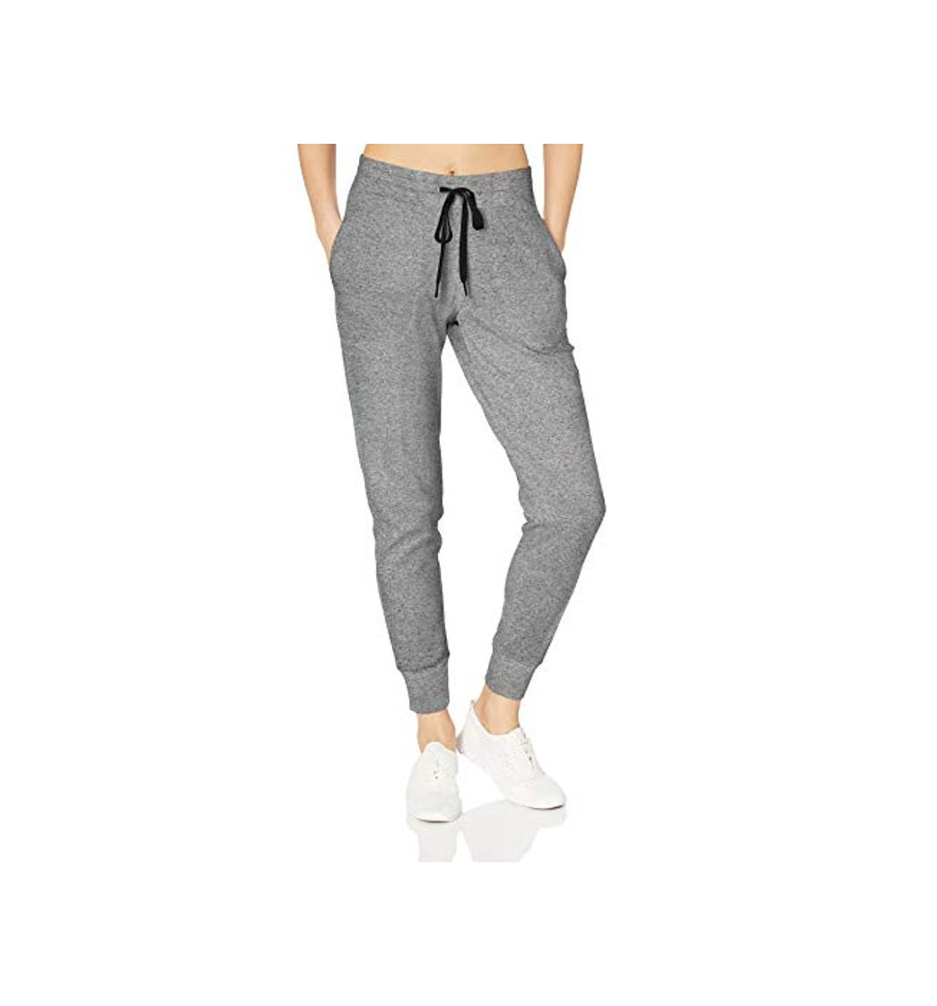 Moda Amazon Essentials - Pantalón de mujer de algodón terry para correr, Gris