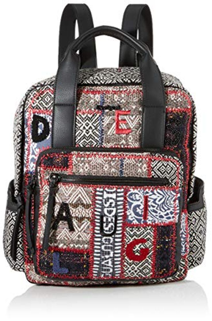 Moda Desigual 19WAKA35 - Bolso mochila de Sintético Mujer 34.5x12x28.5 cm