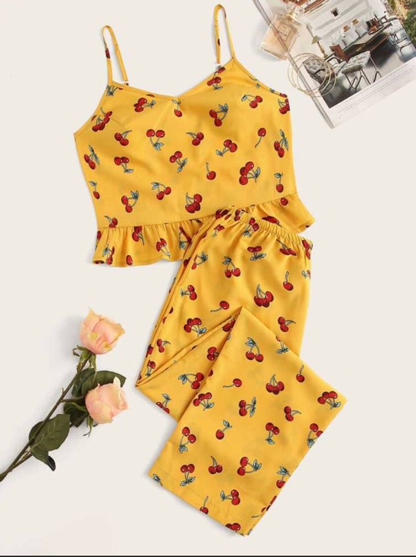 Fashion Cherry Print Cami PJ Set for Sale Australia