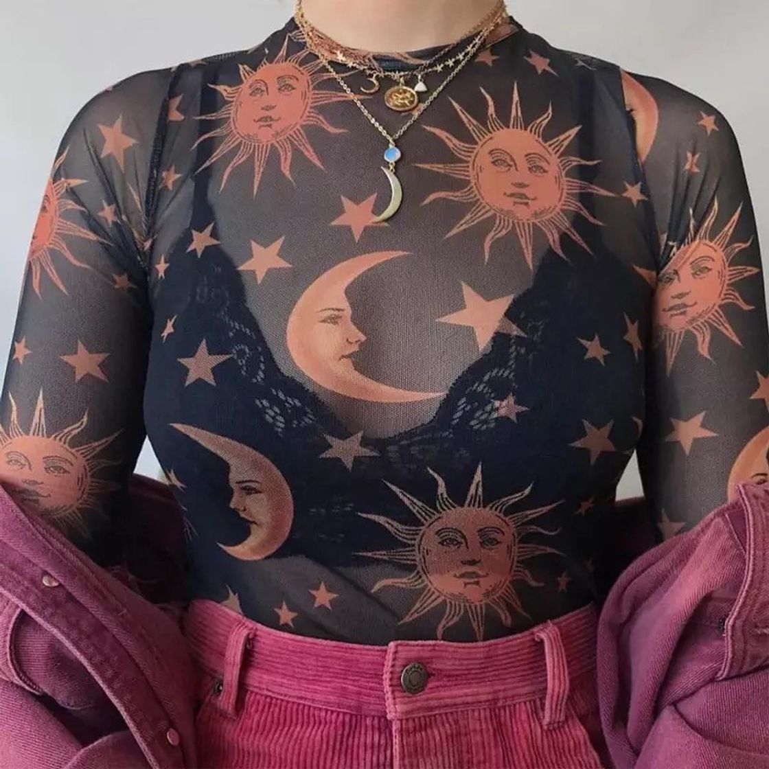 Fashion Blusa Sun 🌞 moon  🌙 