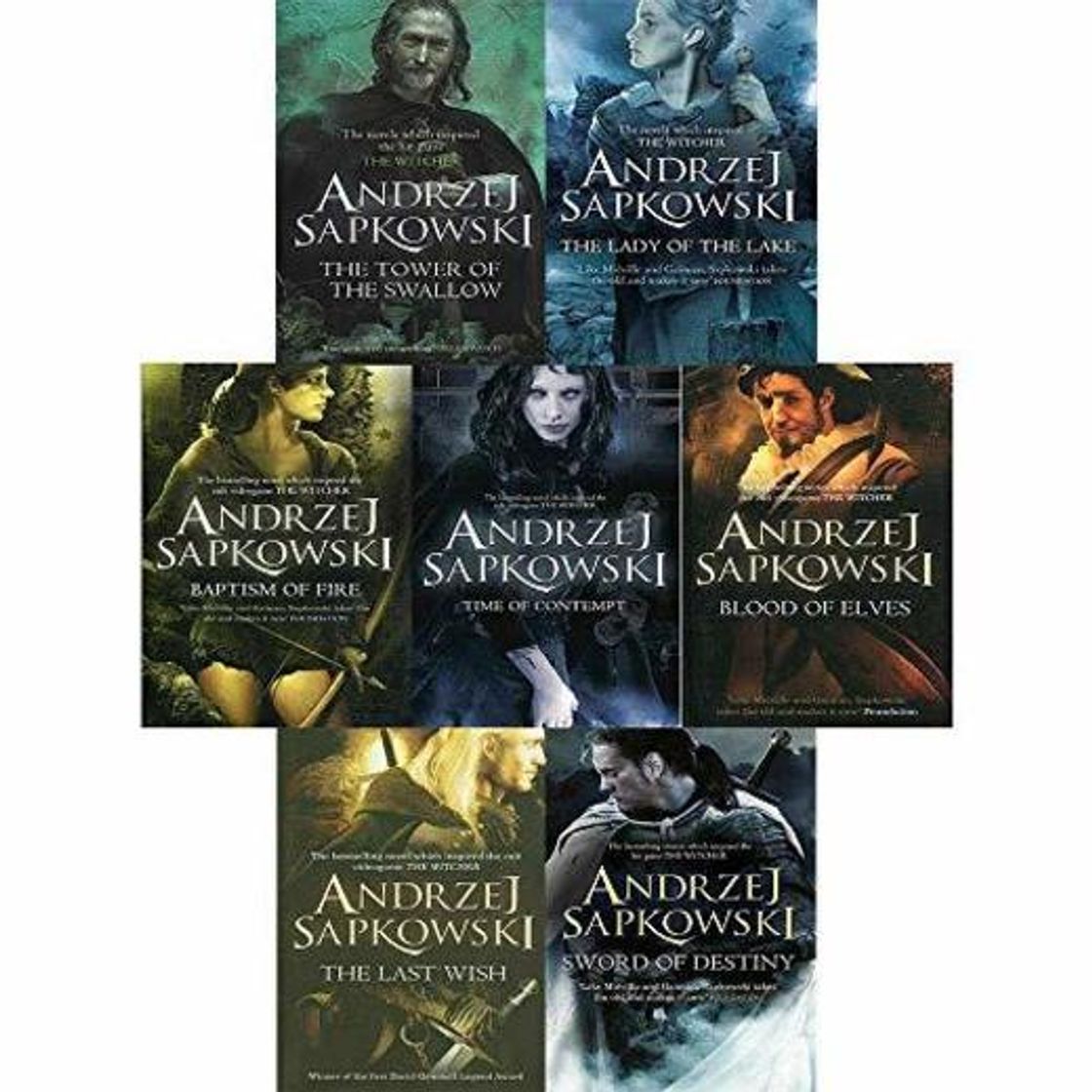 Books Andrzej Sapkowski Witcher Series Collection 7 Books Box Set