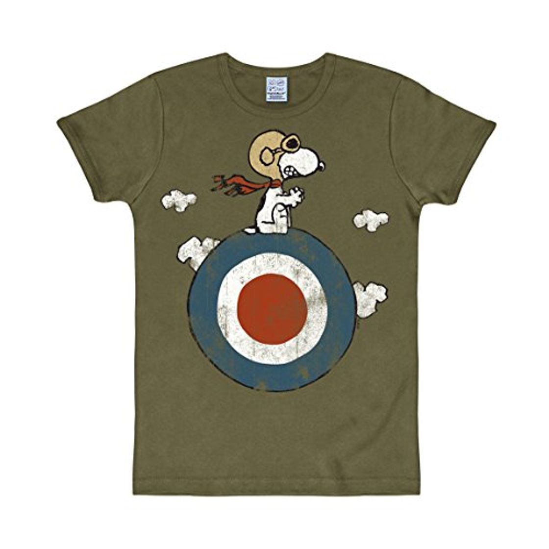 Fashion Logoshirt Comics - Peanuts - Blanco - Snoopy - Piloto - Camiseta