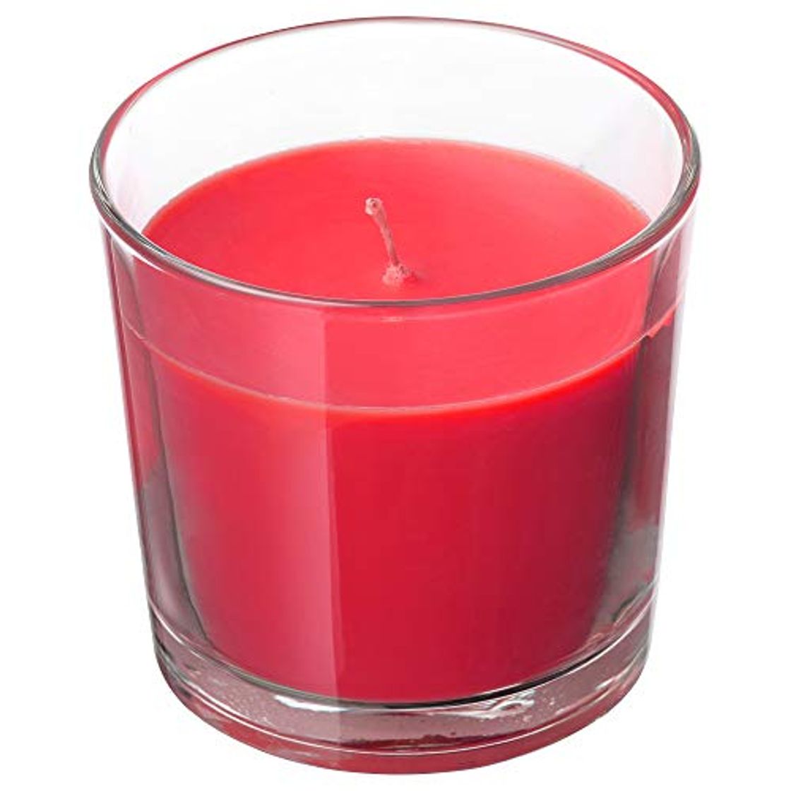 Home IKEA SINNLIG vela aromática en portavelas de cristal, Rojo jardín bayas, rojo