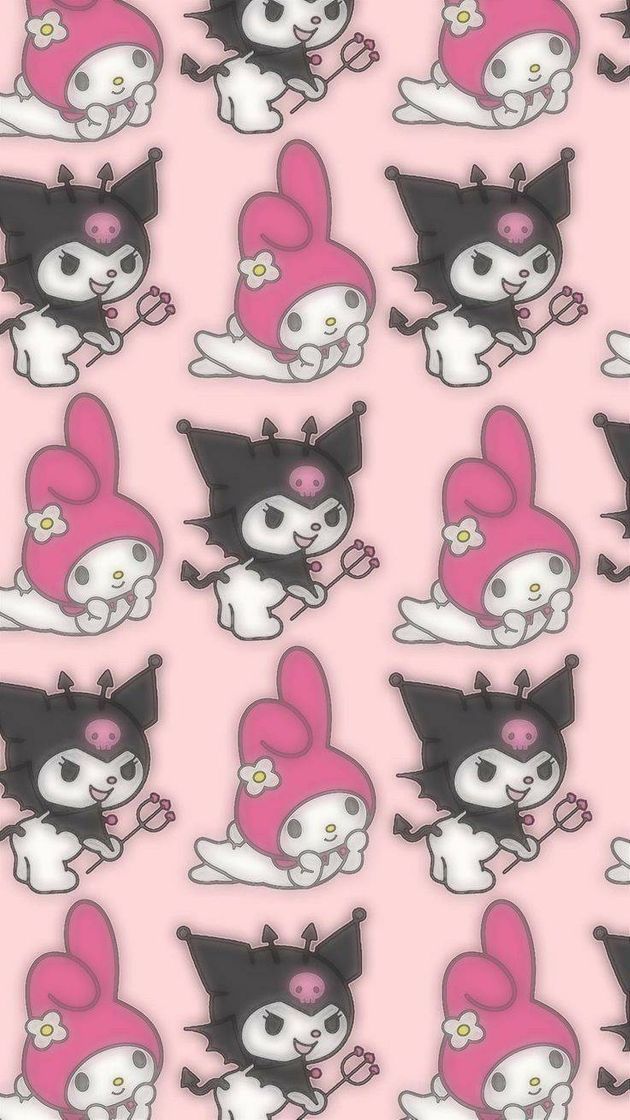 Moda kuromi and my melody wallpaper 