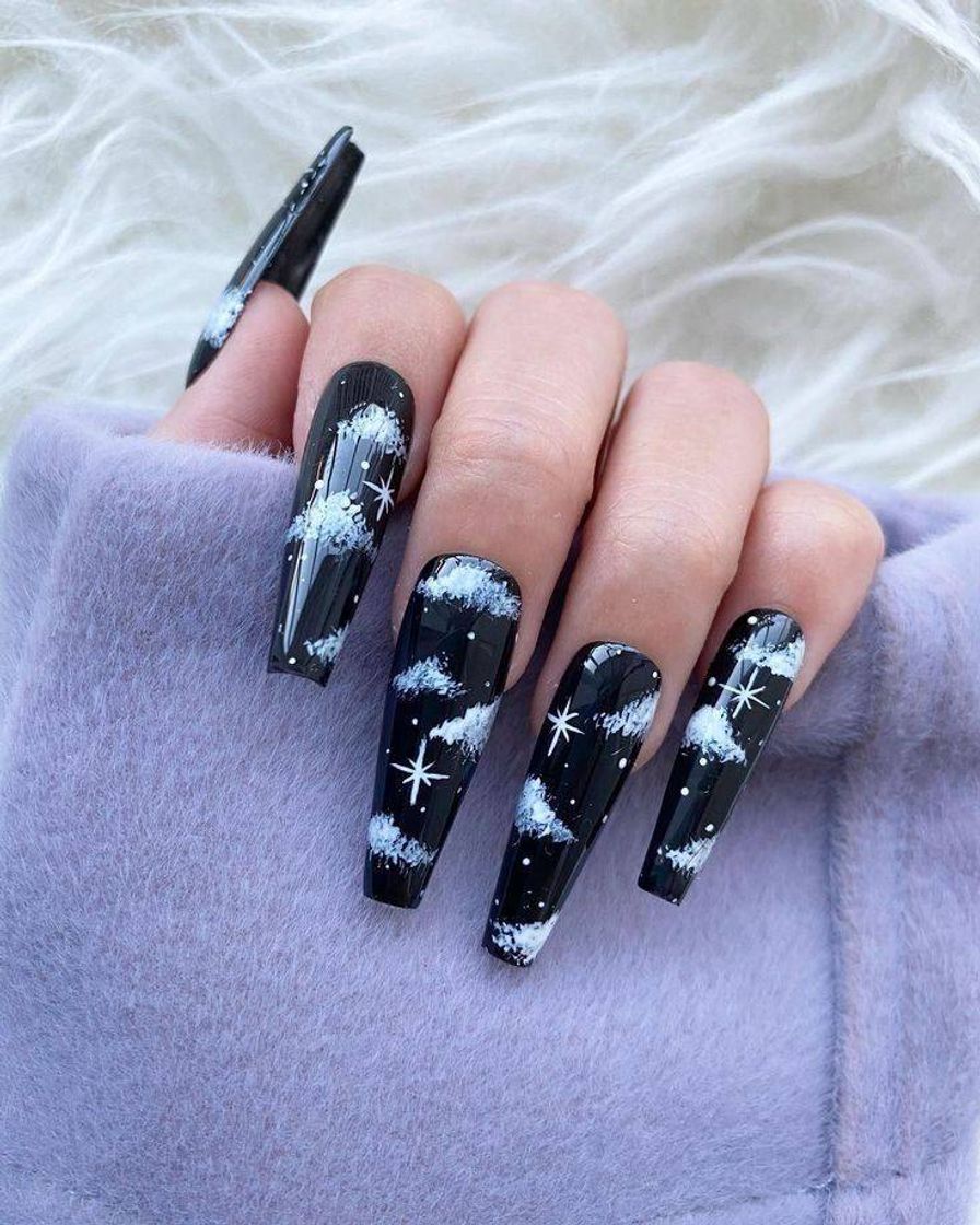 Fashion night sky nails