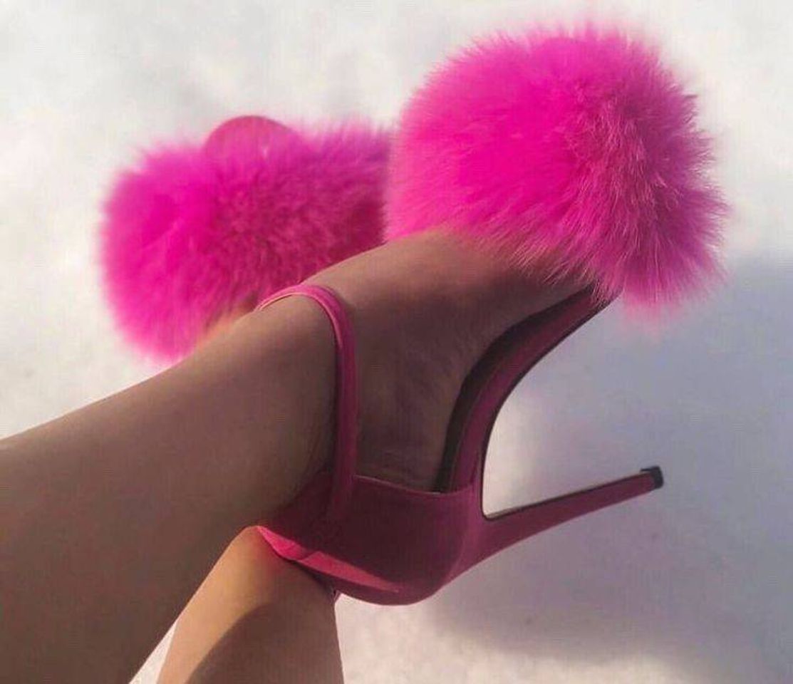 Social Pink Feather Flurry super high heels