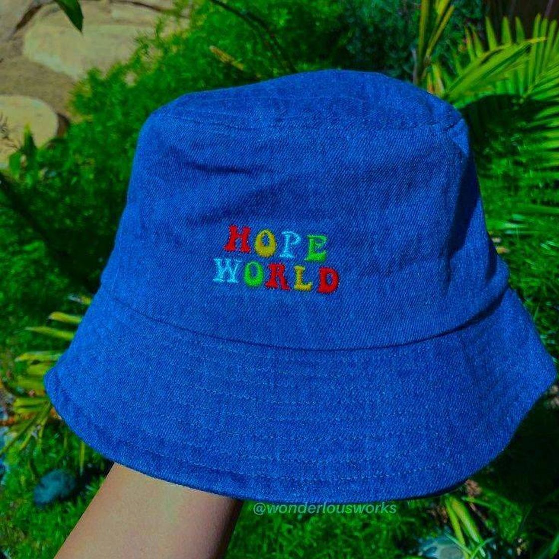 Social blue bucket hat 