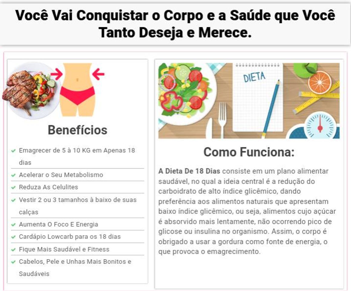 Social E-book com receitas para emagrecimento