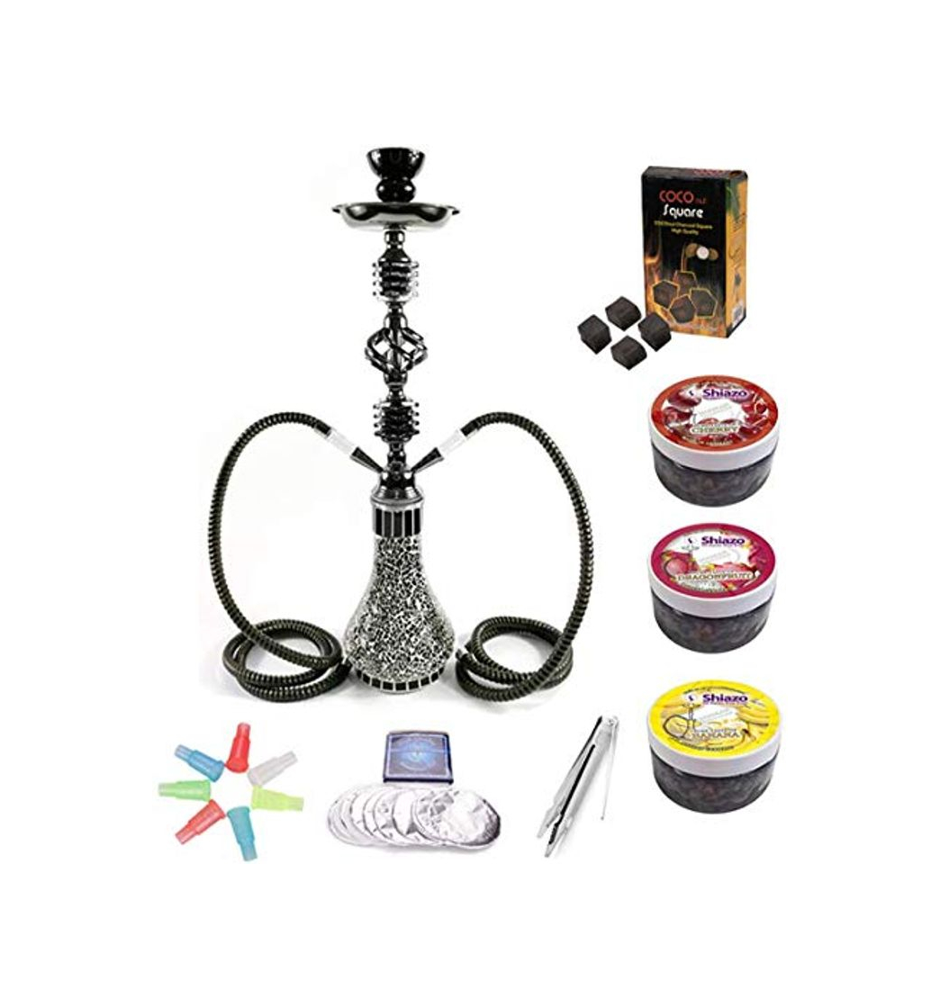 Social Kertou Shisha 55 cm 2 Manguera Hookah Cachimba Narguile agua tubo vidrio