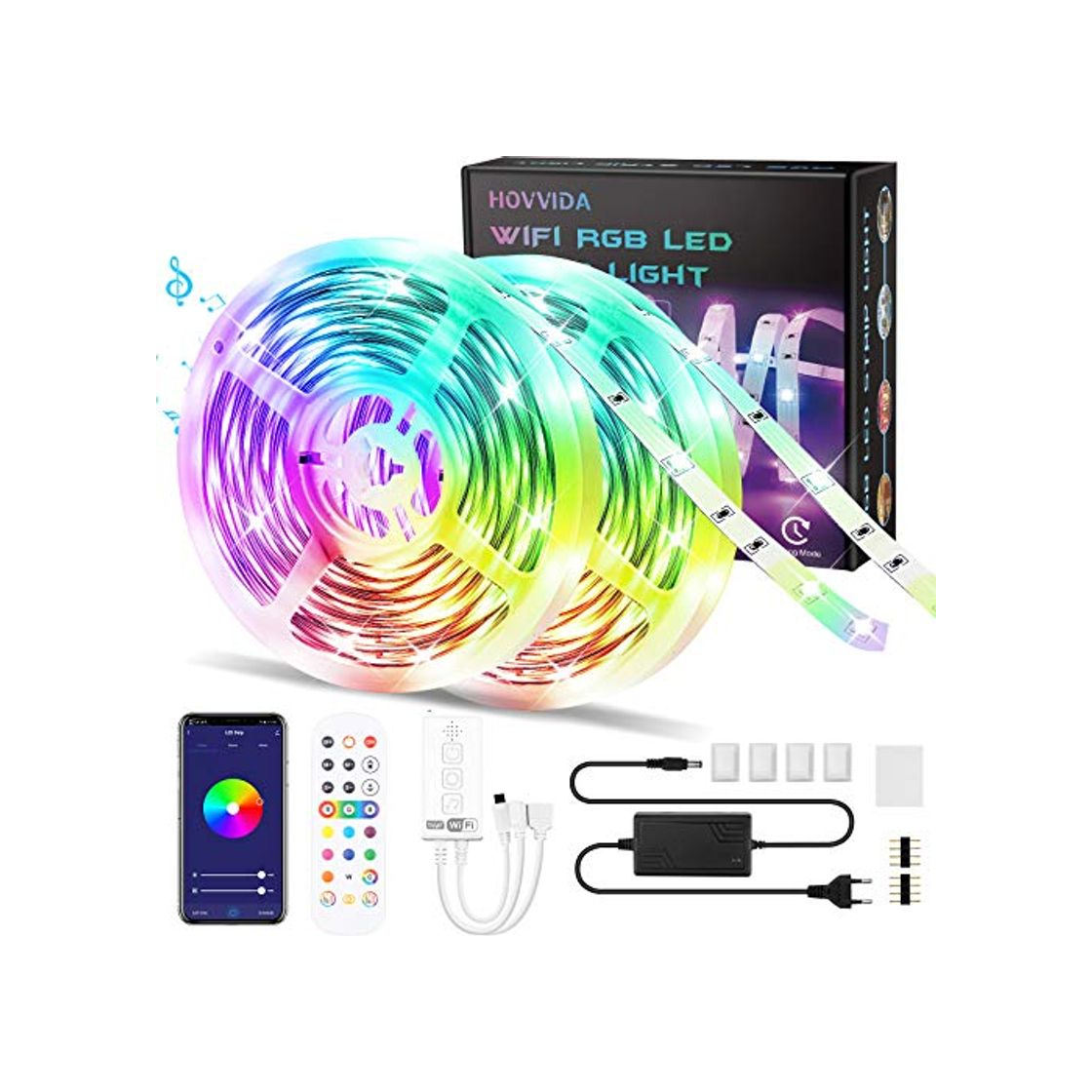 Producto WiFi Tiras LED 20M RGB Música